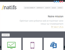 Tablet Screenshot of natifs.ca